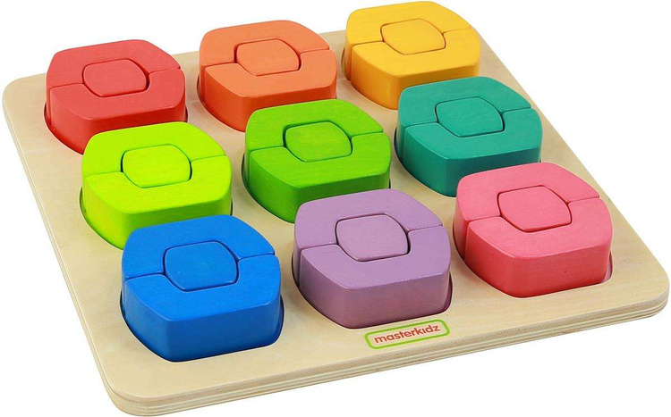 Kolorowe Klocki Dzielone Sorter Kształtów Kolorów Masterkidz