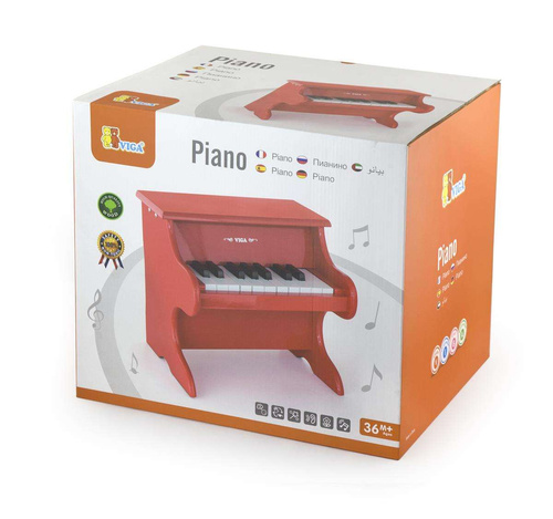 Moje pierwsze pianinko Viga czerwone
