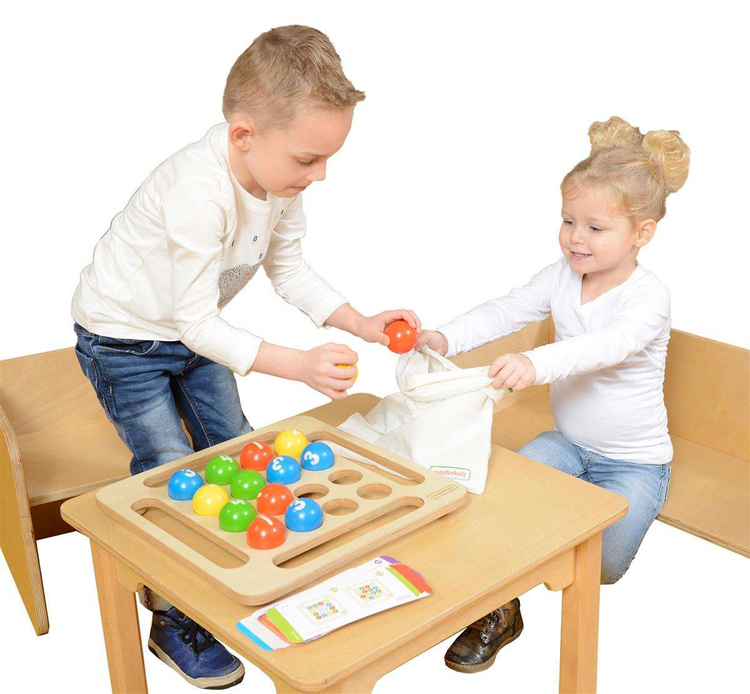 Kolorowe Kulki Drewniana Gra Dla Dzieci Masterkidz