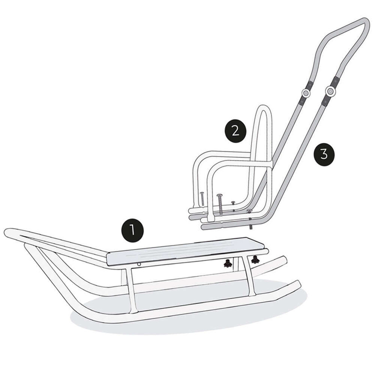 Sanki dziecięce teo&gigi ALL SEASONS Z PODNÓŻKAMI #505x