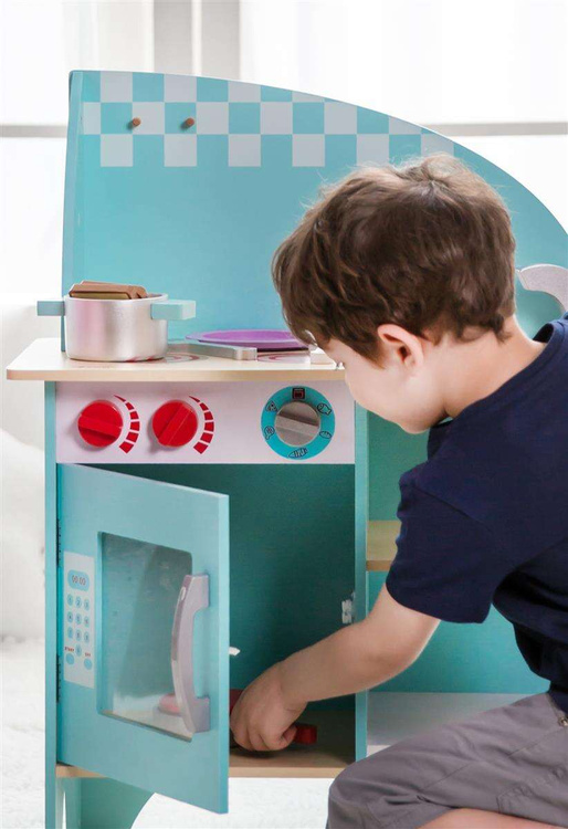 Kuchnia Dla Dzieci Drewniana Niebieska Classic World