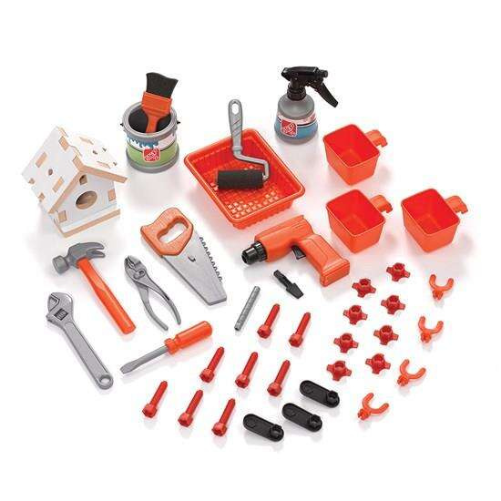 Duży Warsztat dla Dzieci Kącik majsterkowicza Światlo + 45 Akcesoria STEP2