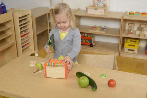 Drewniana Kasa Sklepowa Dla Dzieci + Pieniądze i Karta Kredytowa Masterkidz