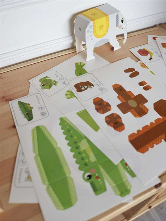 WOOPIE ART&FUN Zestaw Kreatywny Origami 3D Zrób to Sam 10 Zwierzaków