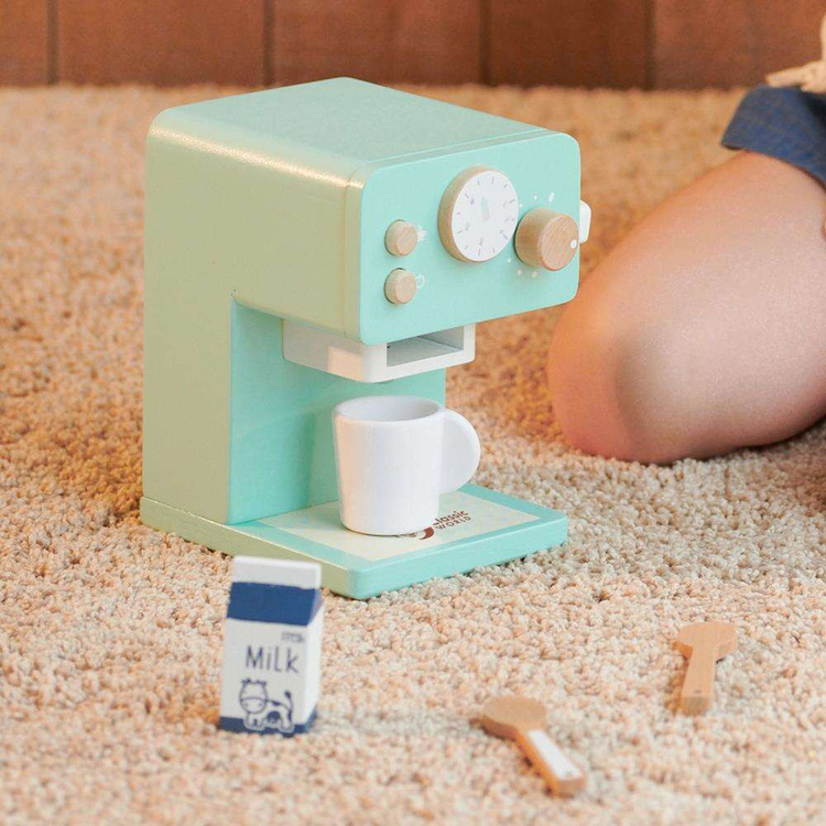 CLASSIC WORLD Drewniany Ekspres do Kawy Zestaw dla Dzieci 7 el.