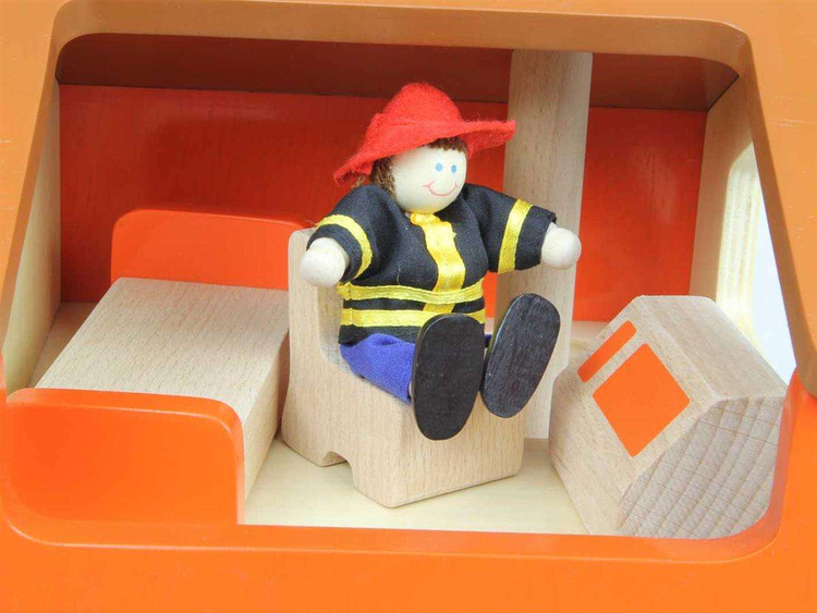 Mini Remiza Strażacka Drewniany Zestaw Masterkidz