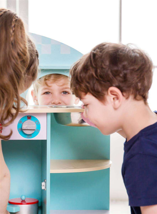 Kuchnia Dla Dzieci Drewniana Niebieska Classic World