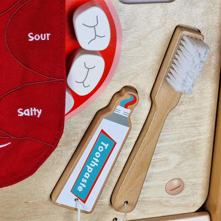 Edukacyjna Tablica Drewniana Masterkidz Higiena Jamy Ustnej