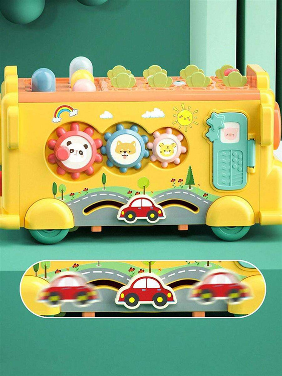 WOOPIE BABY Interaktywny Autobus Edukacyjny 6w1 Młoteczek Cymbałki +18 m