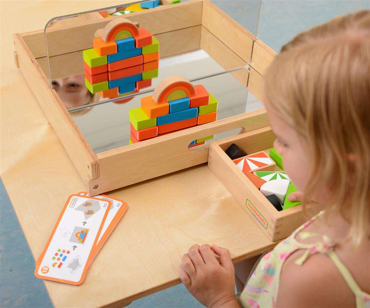 Zestaw Kolorowe Klocki Dla Dzieci Drewniane 24 Sztuki Masterkidz