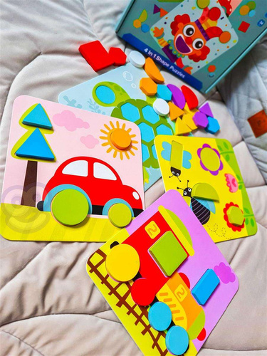 TOOKY TOY Puzzle 4 w 1 Układnaka Klocki
