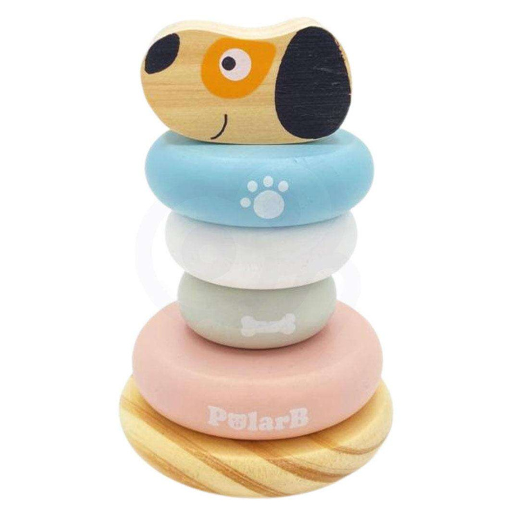 Drewniana Edukacyjna Układanka Wańka wstańka Piesek Viga Toys