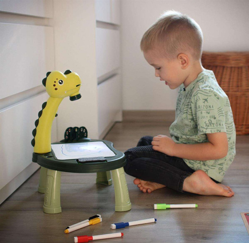 WOOPIE Tablica do Rysowania Projektor Dinozaur 24 Wzory + 2 Gry