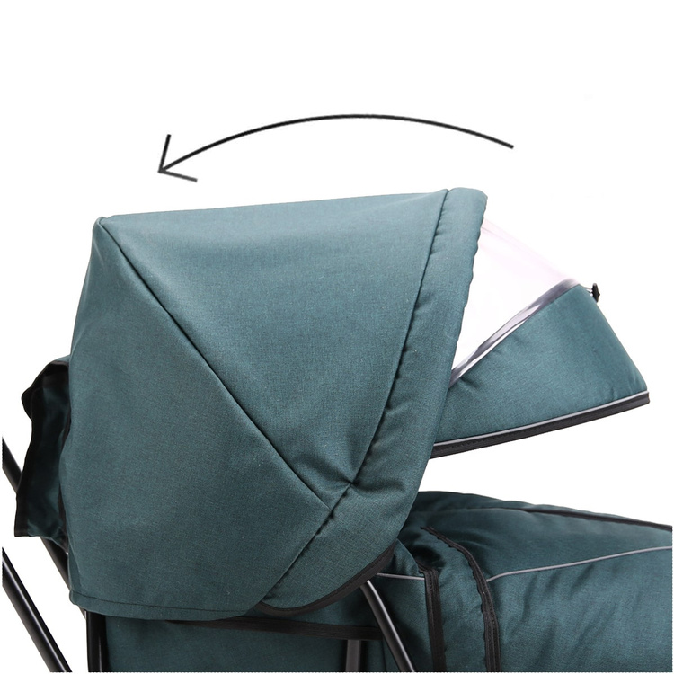 Sanki z pchaczem i oparciem teo&gigi ALL SEASONS z kółkami, podnóżkami i mufką #535