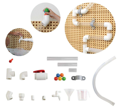 Zestaw Hydrauliczny Do Budowania Systemów Rur - Tablica Naukowo-Kreatywna Masterkidz STEM