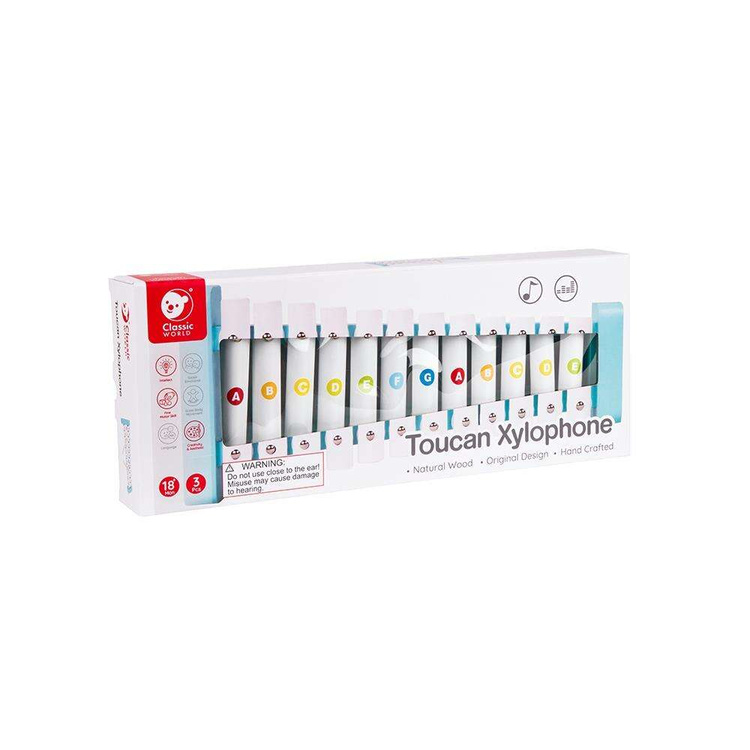 Cymbałki Ksylofon Drewniany 12 Tonów Classic World