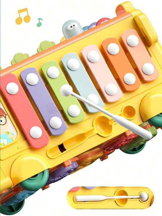 WOOPIE BABY Interaktywny Autobus Edukacyjny 6w1 Młoteczek Cymbałki +18 m
