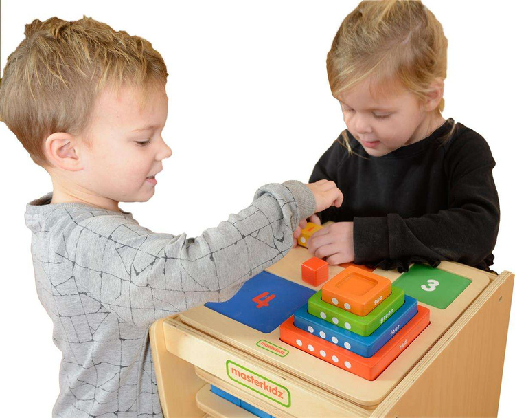 Piramidka Drewniana Edukacyjna Liczenie Kolory Masterkidz