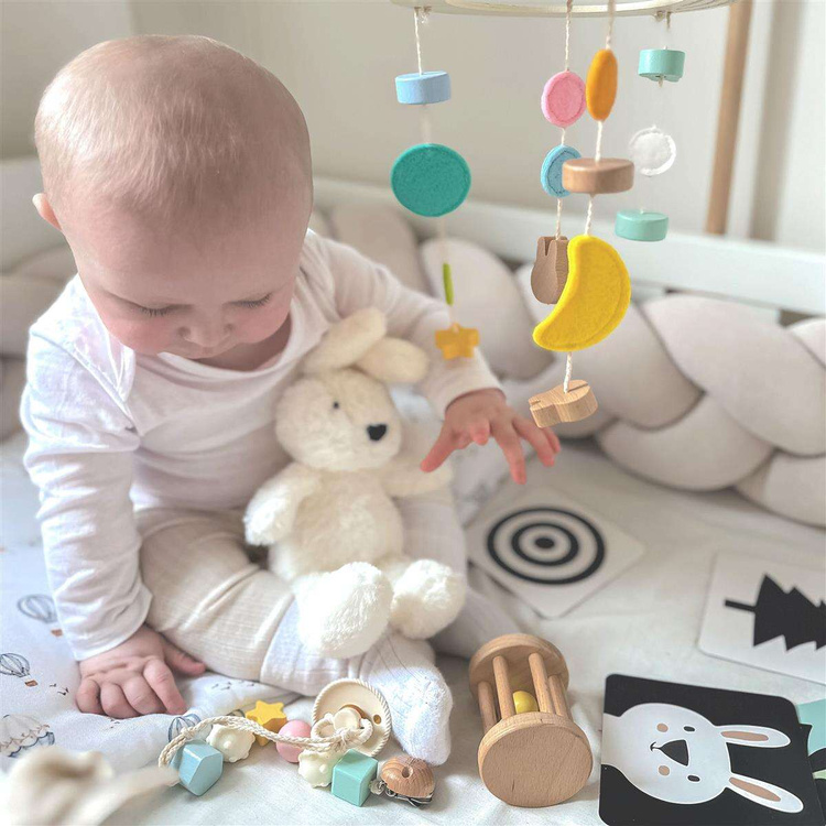 CLASSIC WORLD Pastelowy Zestaw dla Niemowląt Box Pierwsze Zabawki od 0 do 6 miesiąca