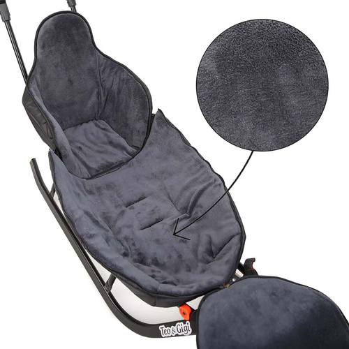 Sanki dla dzieci teo&gigi Smart Line PLUS ciemny szary bipolar  #881