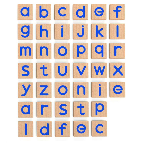 Zestaw Drewnianych Magnetycznych literek 40 elementów VIGA