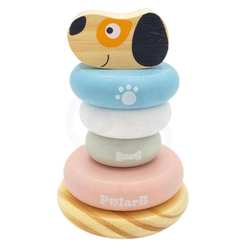 Drewniana Edukacyjna Układanka Wańka wstańka Piesek Viga Toys