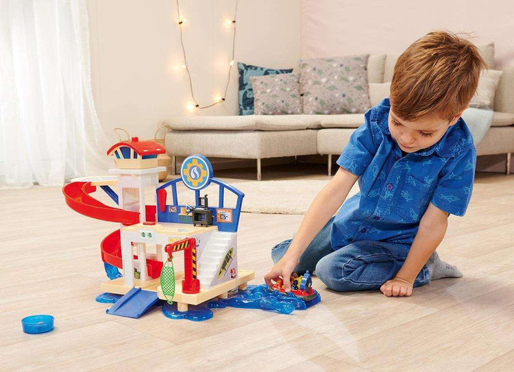 SIMBA Strażak Sam Stacja Oceaniczna Ratownicza Remiza Figurka Ponton