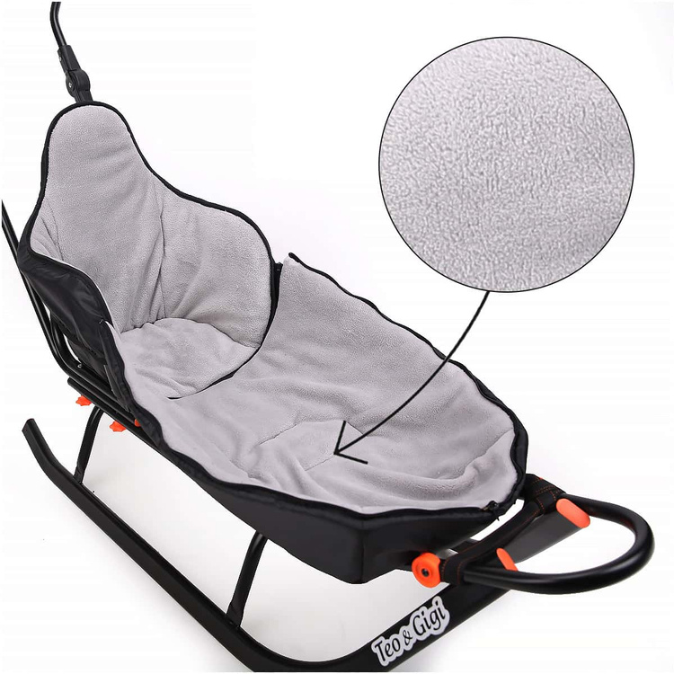 Sanki dla dzieci teo&gigi Smart Line PLUS jasny szary bipolar  #880