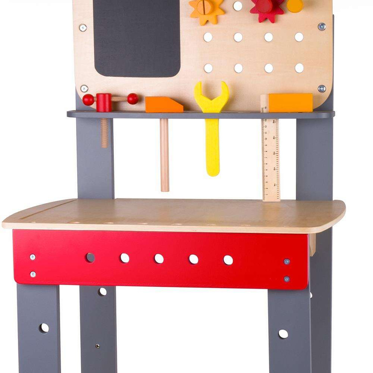 Drewniany Stół Warsztatowy z narzędziami Classic World