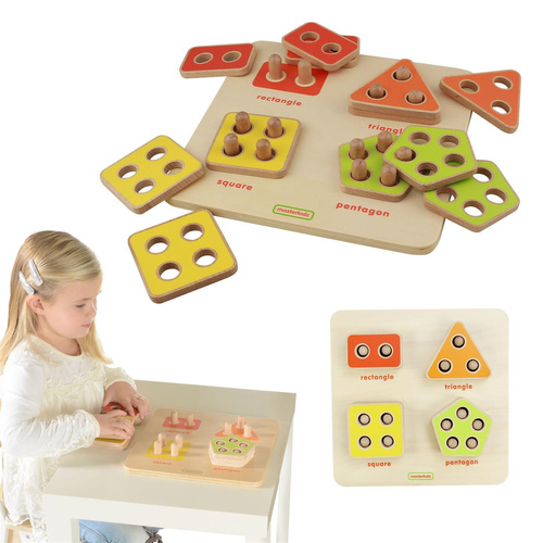 Drewniany Sorter Kształtów Figury Geometryczne Liczenie Masterkidz