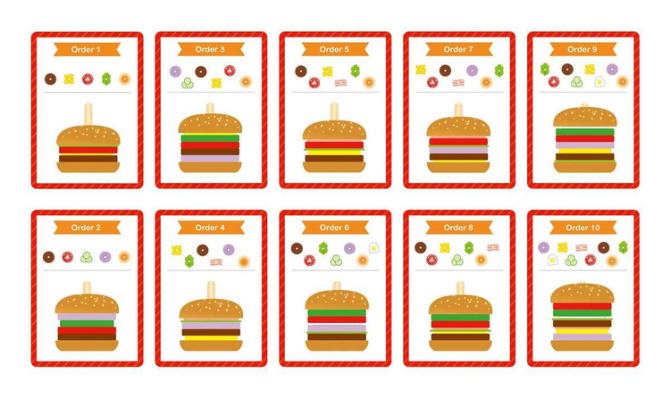 WOOPIE GREEN Drewniany Burger Restauracja Układanka dla Dzieci 15 el. Certyfikat FSC