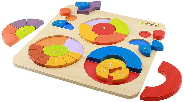 Edukacyjne Puzzle Drewniane Masterkidz Kolorowe Układanka