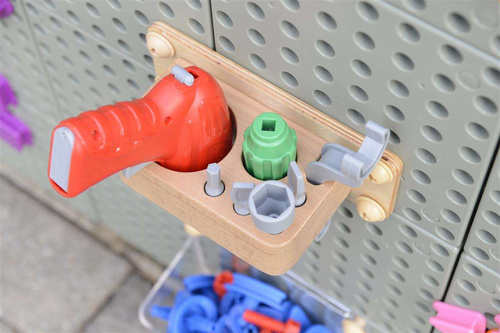 Zestaw Narzędzia Z Wkrętarką 8 Elementów - Tablica Naukowo-Kreatywna Masterkidz STEM