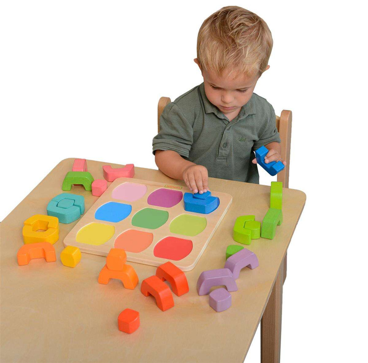 Kolorowe Klocki Dzielone Sorter Kształtów Kolorów Masterkidz