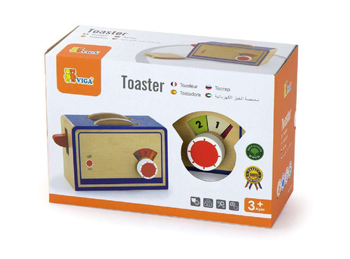 Drewniany Toster Kuchenny Dla Dzieci AGD Grzanki Tosty Viga Toys