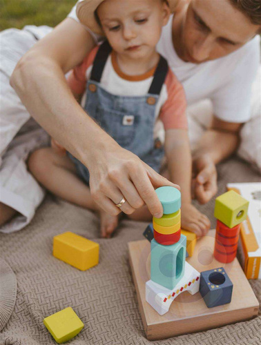 TOOKY TOY Drewniane Edukacyjne Klocki Multifunkcyjne