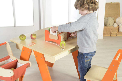 Drewniana Kasa Sklepowa Dla Dzieci + Pieniądze i Karta Kredytowa Masterkidz