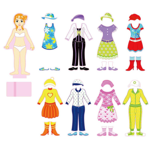 Viga Drewniana Magnetyczna układanka Dziewczynka