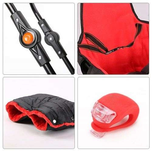 Sanki dziecięce teo&gigi SMART LINE z kółkami, podnóżkami i mufką #804