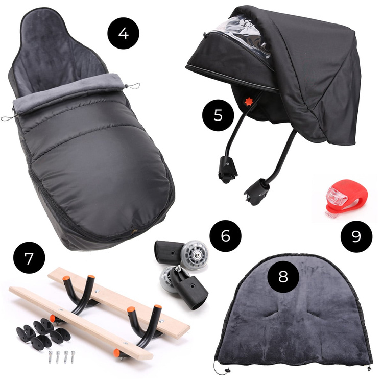 Sanki dla dzieci teo&gigi Smart Line PLUS ciemny szary bipolar  #881