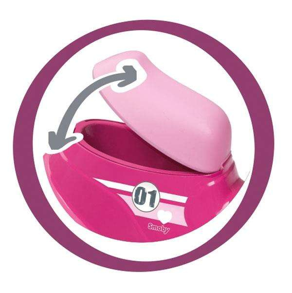 Smoby Różowy jeździk skuter Ciche koła Pink Scooter