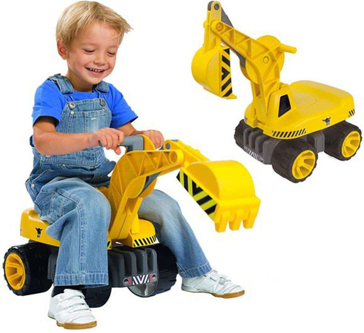 Big Maxi Koparka Jeździk ciche koła