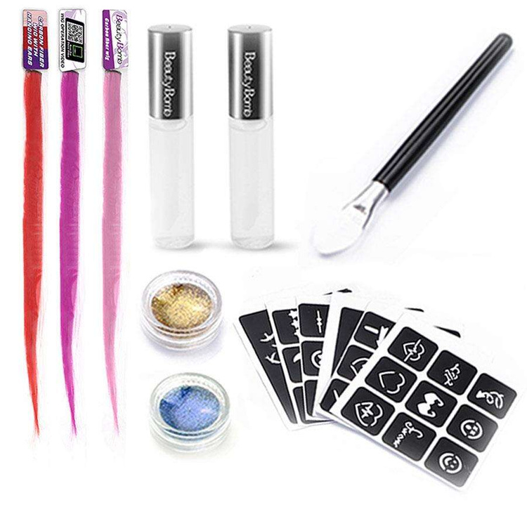 WOOPIE ART&FUN Zestaw do Malowania Brokat Doczepiane Włosy