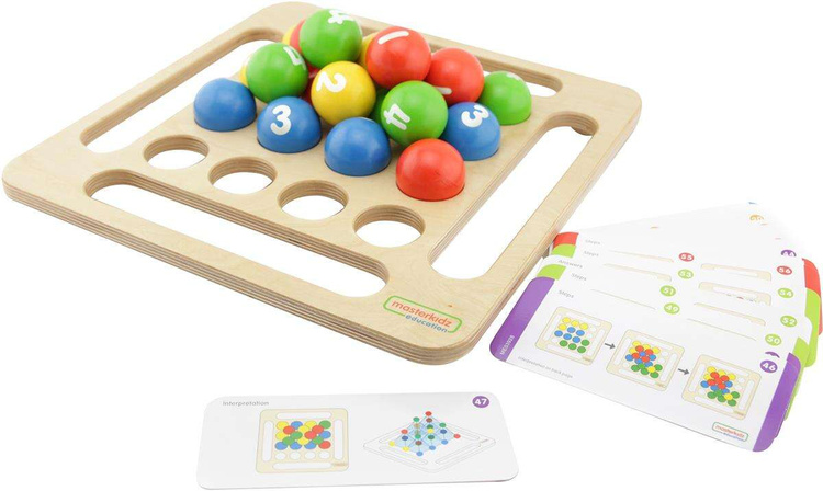 Kolorowe Kulki Drewniana Gra Dla Dzieci Masterkidz