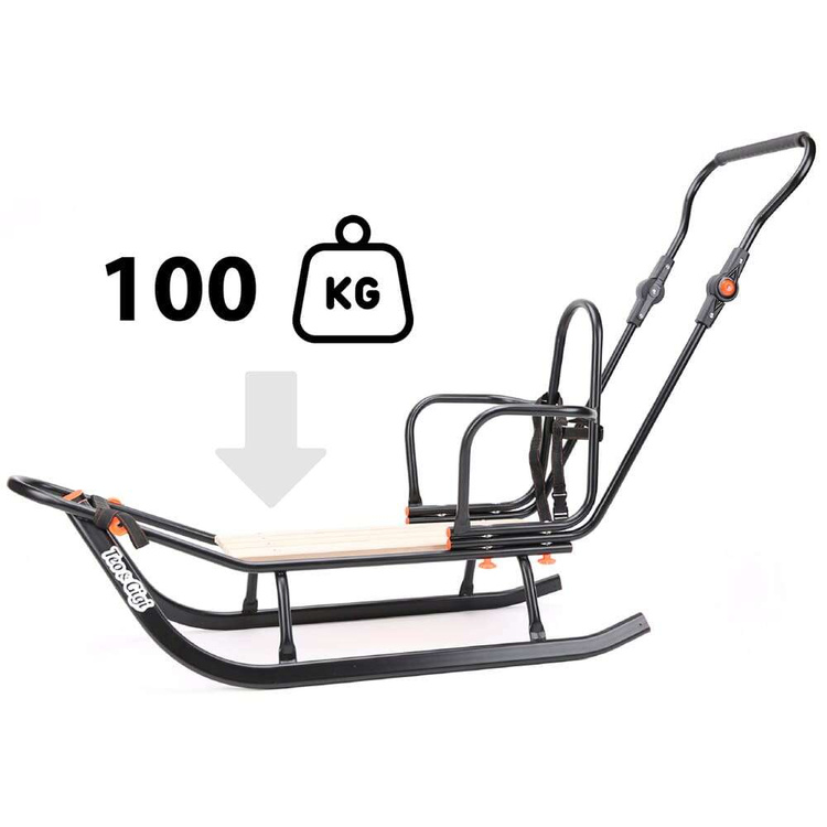 Sanki z pchaczem i oparciem teo&gigi ALL SEASONS z kółkami, podnóżkami i mufką #530