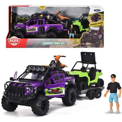 DICKIE Playlife Zestaw Offroad Samochód Quad Motor Figurka