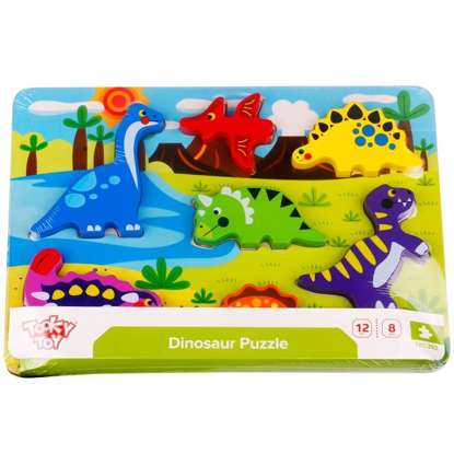 TOOKY TOY Grube Puzzle Dinozaury Dopasuj Kształty